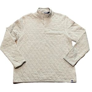 Chaps Quilted Pullover Shirt 1/4 Snap Grey Long Sleeve Mock Neck Men’s Large NWT